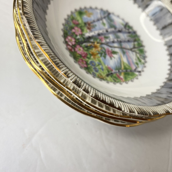 Royal Albert - SILVER BIRCH - Bone China - 5 3/8 Inch DESSERT / FRUIT BOWL - Picture 6 of 10